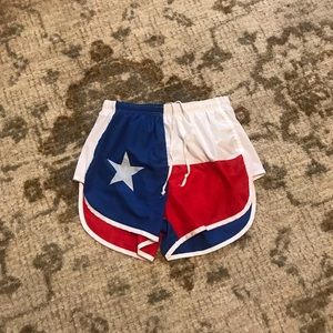 Texas Flag workout shorts